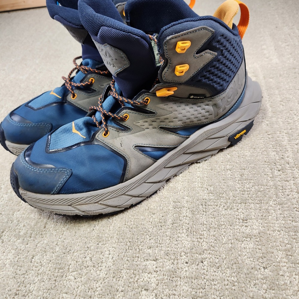Hoka One One Anacapa Mid GTX Gore-Tex Hiking Boots Mens 13 Blue 1122018 RTOS